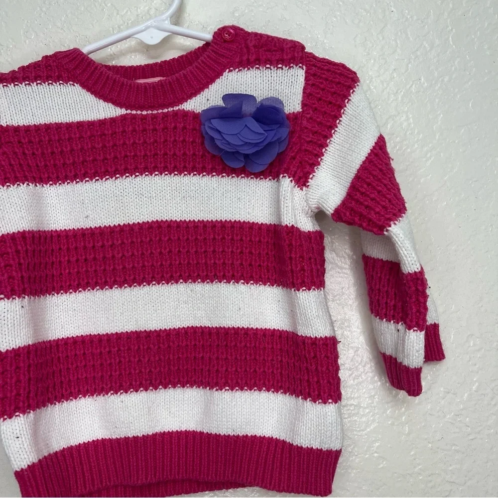 Childrens Place‎  Sweaters White Pink  Stripe Cotton